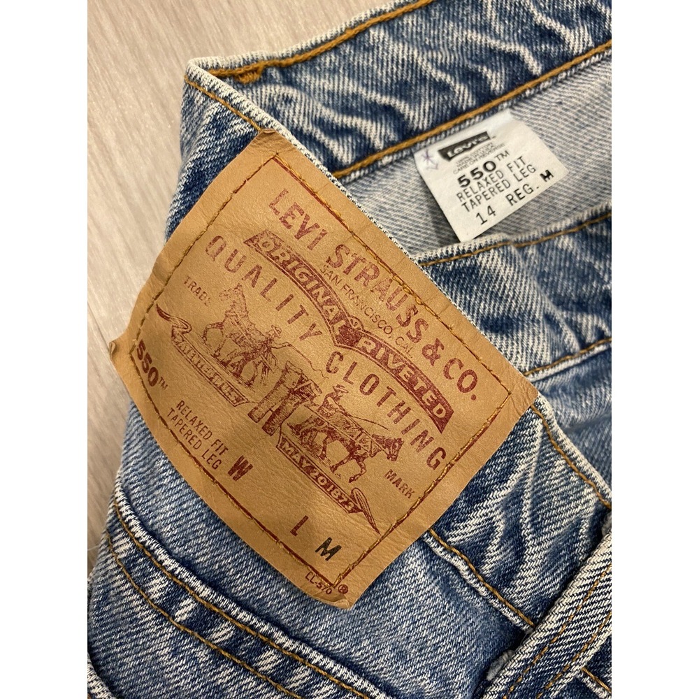 Vintage Levis 550 Women's Relaxed Fit Tapered Leg‎ Mom Jeans Size 14 Reg M USA